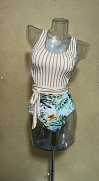 COMBO PRINT ONE PIECE SWIMSUIT - Happily Ever Atchison Shop Co.