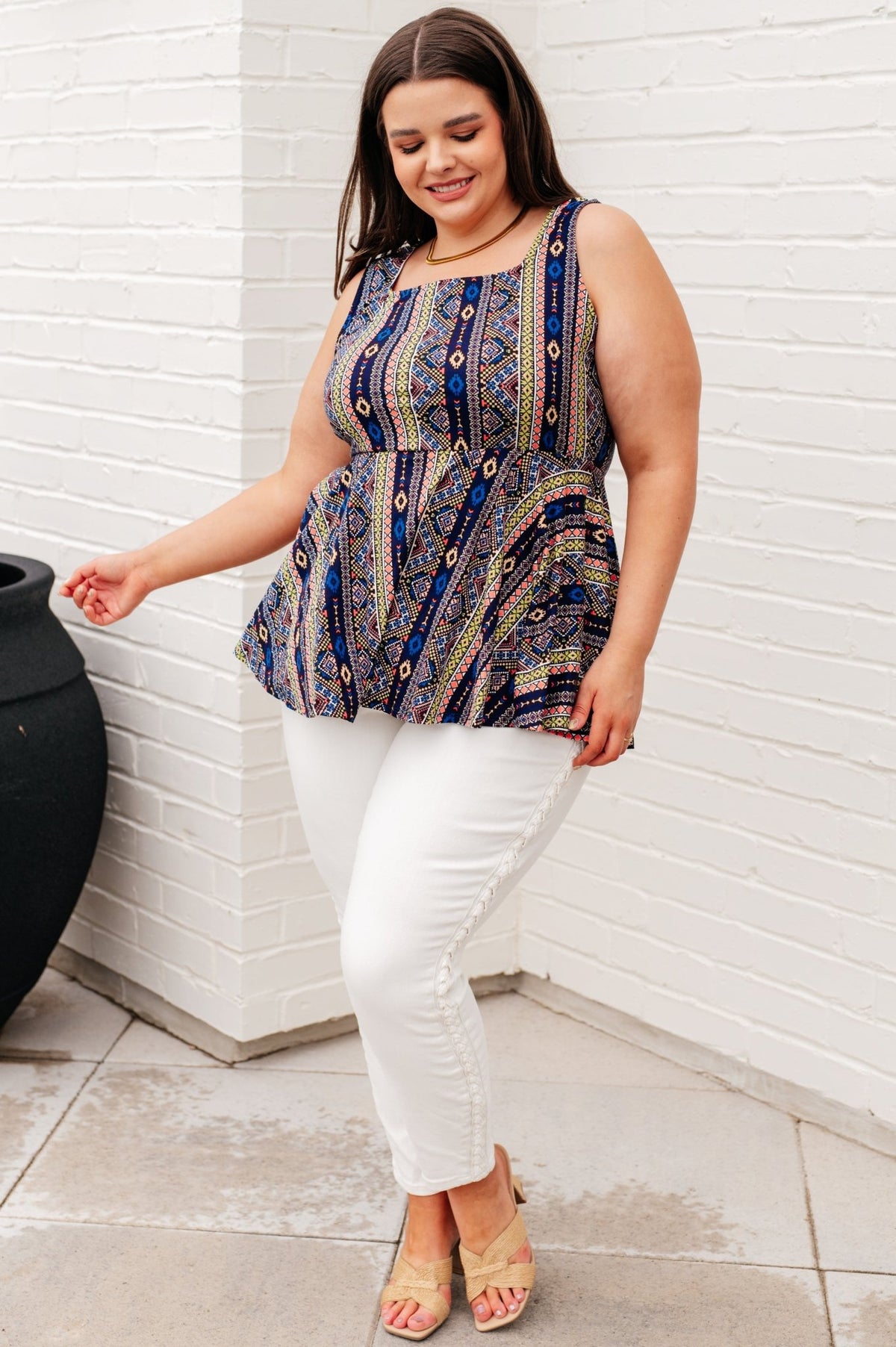 Cool Connections Peplum Tank - Happily Ever Atchison Shop Co.
