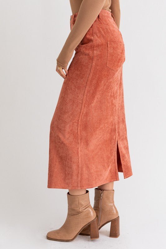 Cord Maxi Skirt - Happily Ever Atchison Shop Co.