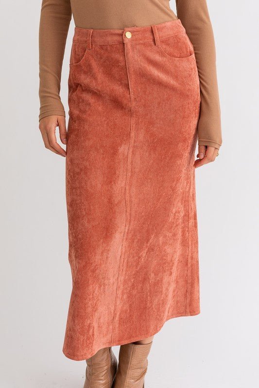 Cord Maxi Skirt - Happily Ever Atchison Shop Co.