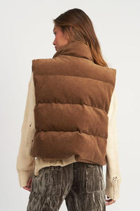 CORDUROY PUFFER VEST - Happily Ever Atchison Shop Co.