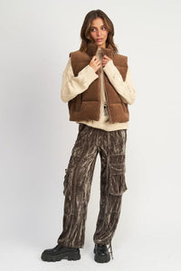CORDUROY PUFFER VEST - Happily Ever Atchison Shop Co.