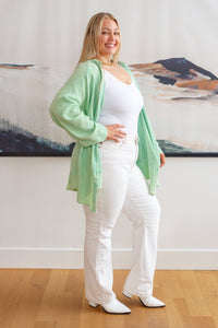 Corey Button Up Top In Vintage Green - Happily Ever Atchison Shop Co.