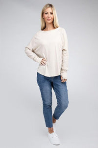 Cotton Raglan Sleeve Thumbhole Top - Happily Ever Atchison Shop Co.