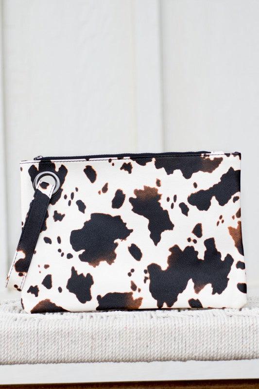 Cow Print Oversized Everyday Clutch - Happily Ever Atchison Shop Co.