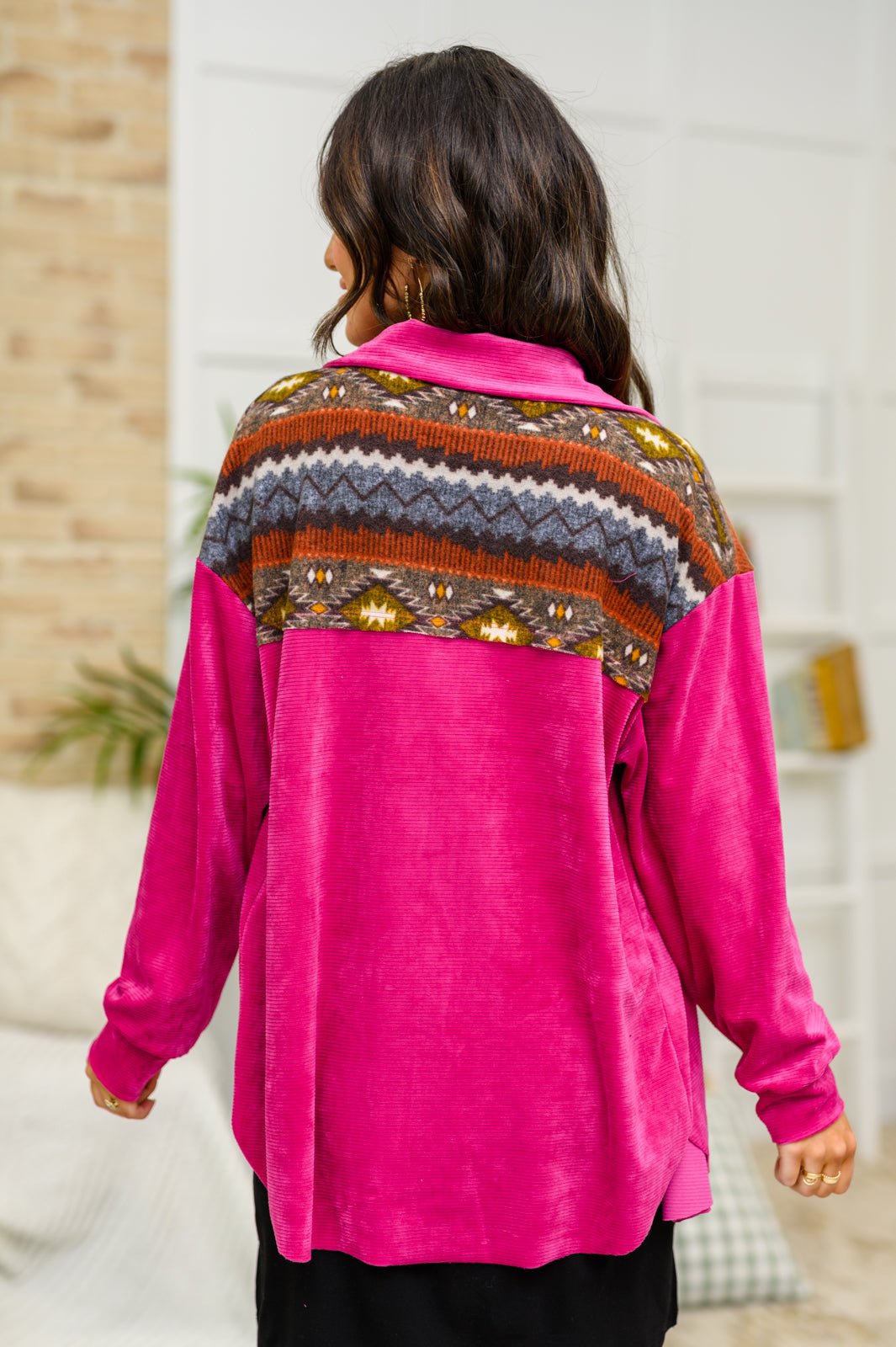 Cozy Cabin Days Sweater in Magenta - Happily Ever Atchison Shop Co.