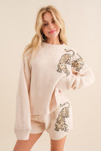 Cozy Soft Knitted Tiger Star Lounge Set - Happily Ever Atchison Shop Co.