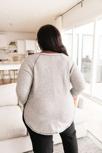 Cream Comfort Top In Heather Gray - Happily Ever Atchison Shop Co.