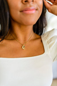 Crescent Moon Necklace - Happily Ever Atchison Shop Co.