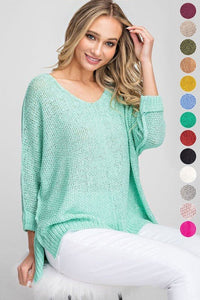 Crew Neck Knit Sweater - Happily Ever Atchison Shop Co.