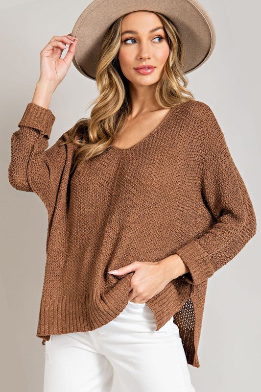 Crew Neck Knit Sweater - Happily Ever Atchison Shop Co.