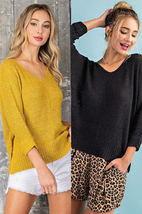 Crew Neck Knit Sweater - Happily Ever Atchison Shop Co.