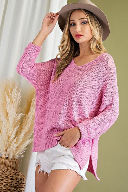 Crew Neck Knit Sweater - Happily Ever Atchison Shop Co.