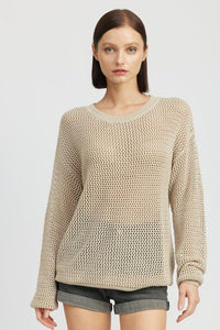 CROCHET LONG SLEEVE TOP - Happily Ever Atchison Shop Co.