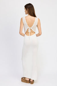 CROCHET MAXI DRESS WITH BACK TIE DETAIL - Happily Ever Atchison Shop Co.