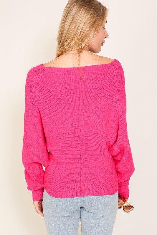 Cross Over Front Sweater - Happily Ever Atchison Shop Co.