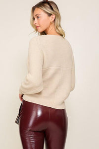 Cross Over Front Sweater - Happily Ever Atchison Shop Co.