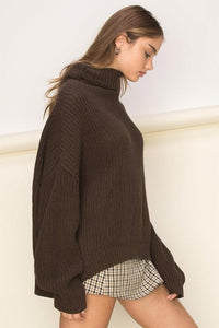 Cuddly Cute Turtleneck Oversized Sweater - Happily Ever Atchison Shop Co.