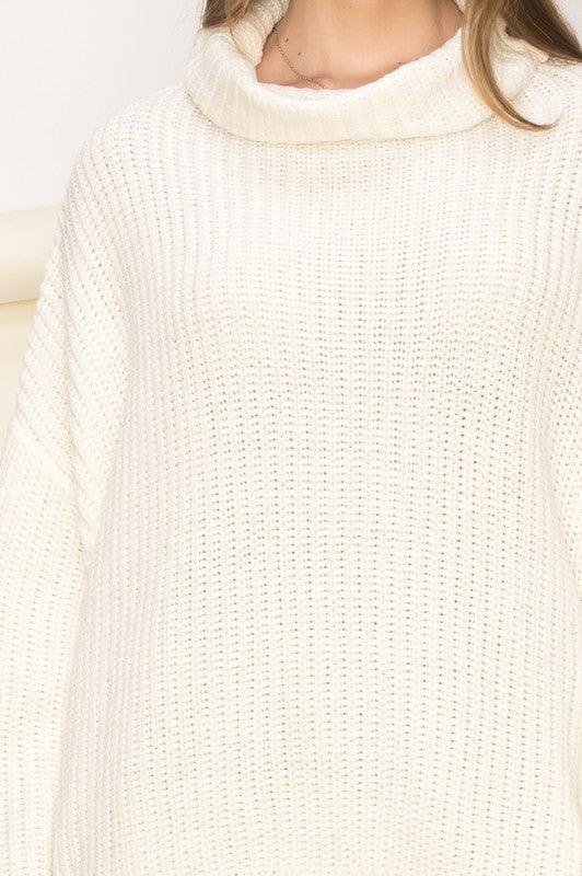 Cuddly Cute Turtleneck Oversized Sweater - Happily Ever Atchison Shop Co.