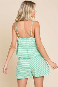 Culture Code Full Size Double Flare Striped Romper - Happily Ever Atchison Shop Co.