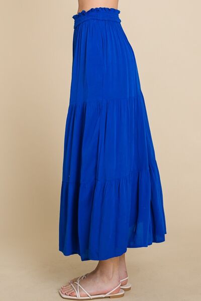 Culture Code Full Size Frill Ruched Midi Skirt - Happily Ever Atchison Shop Co.