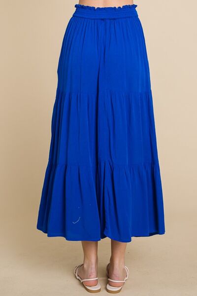 Culture Code Full Size Frill Ruched Midi Skirt - Happily Ever Atchison Shop Co.