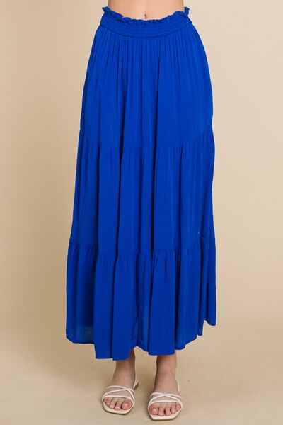 Culture Code Full Size Frill Ruched Midi Skirt - Happily Ever Atchison Shop Co.