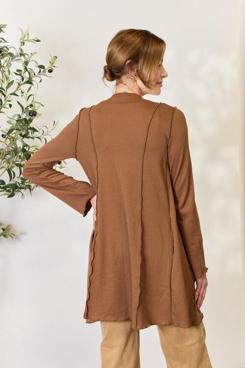 Culture Code Full Size Open Front Long Sleeve Cardigan - Happily Ever Atchison Shop Co.