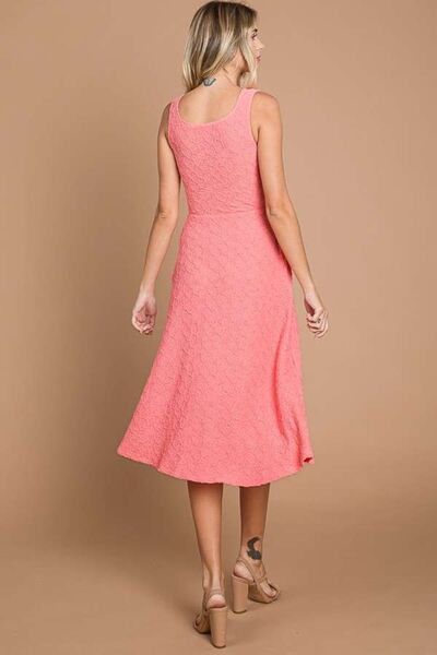 Culture Code Texture Square Neck Tank Dress with Pockets - Happily Ever Atchison Shop Co.