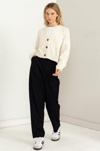 Cute Mood Crop Shoulder Cropped Cardigan Sweater - Happily Ever Atchison Shop Co.