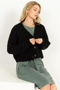 Cute Mood Crop Shoulder Cropped Cardigan Sweater - Happily Ever Atchison Shop Co.