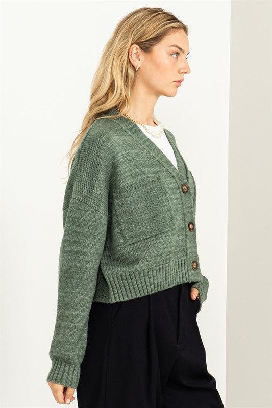 Cute Mood Crop Shoulder Cropped Cardigan Sweater - Happily Ever Atchison Shop Co.