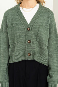 Cute Mood Crop Shoulder Cropped Cardigan Sweater - Happily Ever Atchison Shop Co.