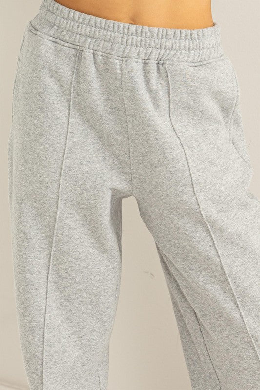 Cute Take High-Waisted Pintuck Sweatpants - Happily Ever Atchison Shop Co.