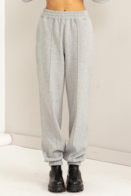 Cute Take High-Waisted Pintuck Sweatpants - Happily Ever Atchison Shop Co.