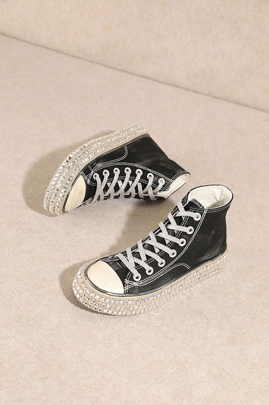 D-CHANTEL-HIGH TOP STUD SNEAKERS - Happily Ever Atchison Shop Co.