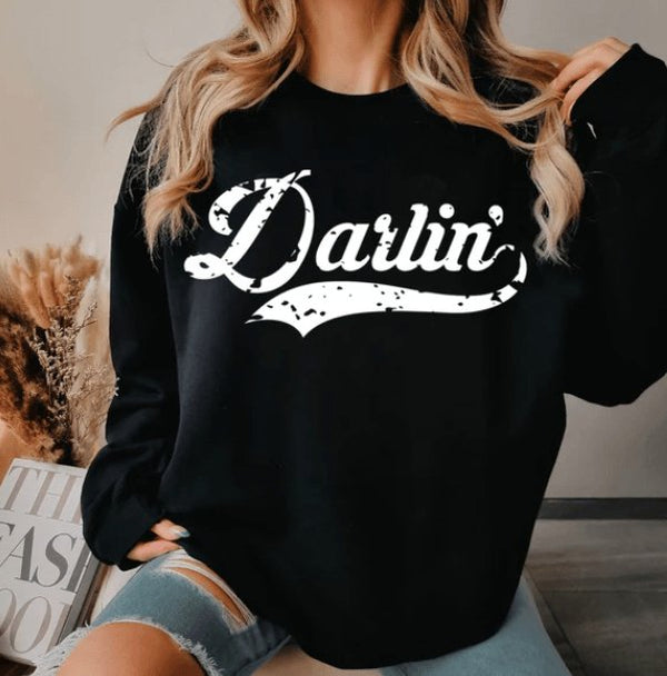 Darlin Graphic Sweater - Happily Ever Atchison Shop Co.