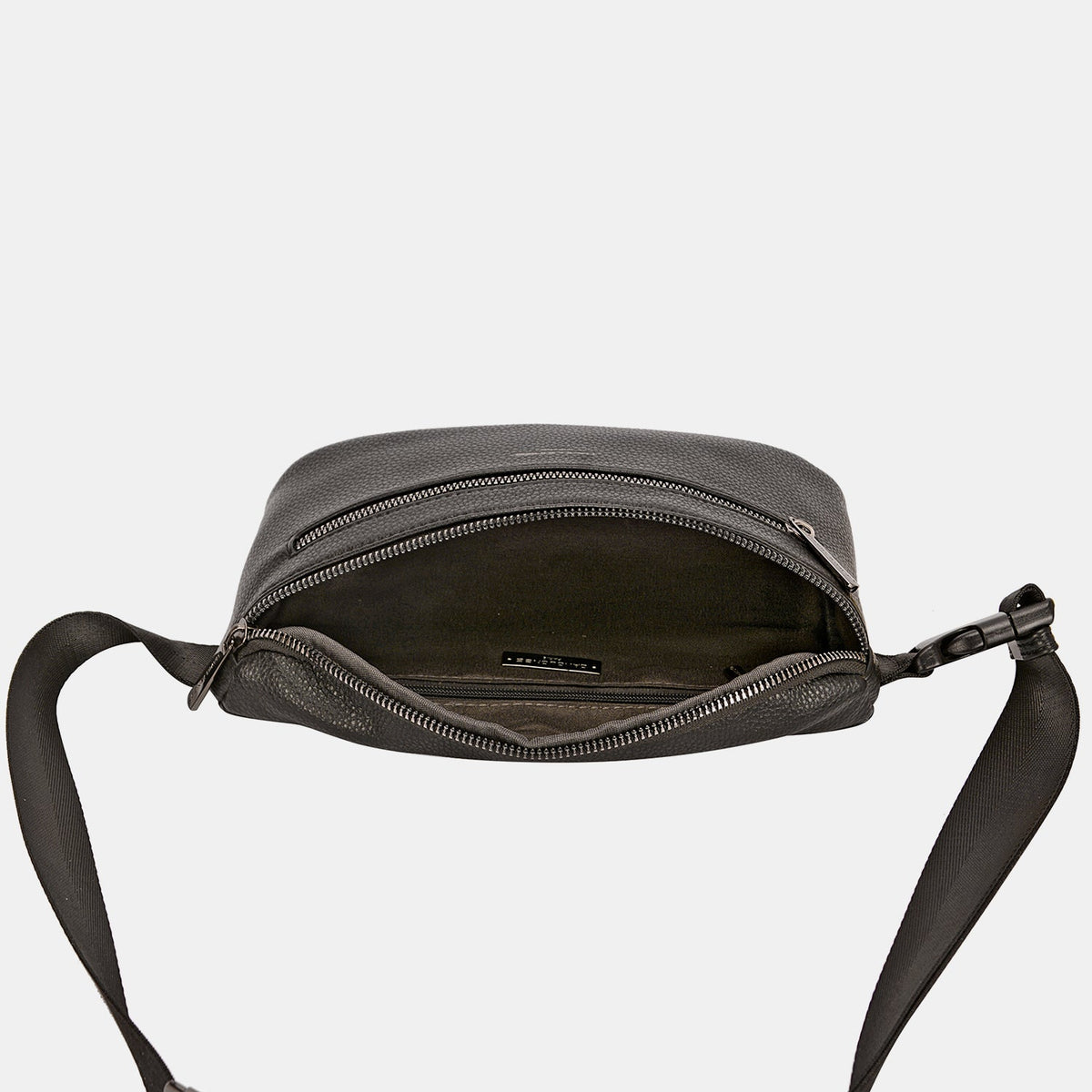 David Jones PU Leather Double Zipper Adjustable Belt Bag - Happily Ever Atchison Shop Co.