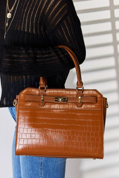David Jones Texture PU Leather Handbag - Happily Ever Atchison Shop Co.