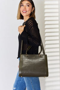 David Jones Texture PU Leather Handbag - Happily Ever Atchison Shop Co.