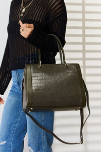 David Jones Texture PU Leather Handbag - Happily Ever Atchison Shop Co.