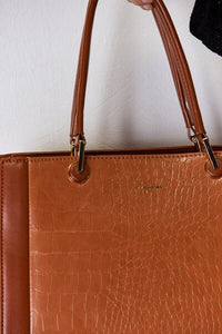 David Jones Texture PU Leather Handbag - Happily Ever Atchison Shop Co.