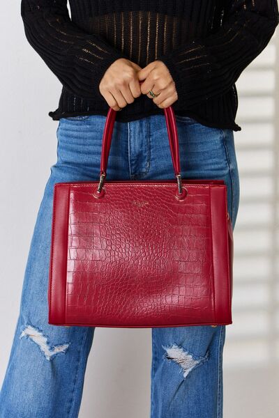 David Jones Texture PU Leather Handbag - Happily Ever Atchison Shop Co.