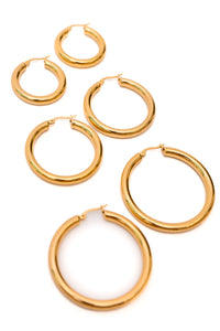 Day to Day Hoop Earrings Set in Gold - Happily Ever Atchison Shop Co.