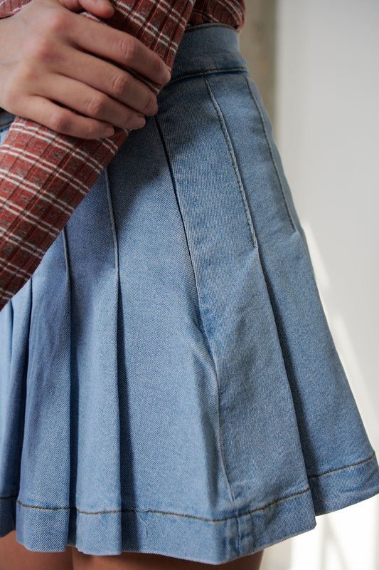 Denim Tennis Skirt - Happily Ever Atchison Shop Co.