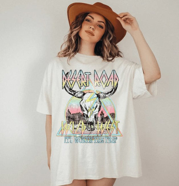 Desert Road Wild West Graphic Tee - Happily Ever Atchison Shop Co.