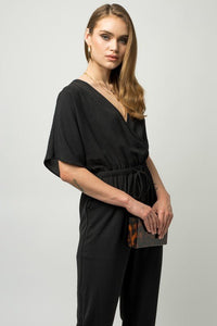 Dolman Sleeve Surplice Jumpsuit - Happily Ever Atchison Shop Co.