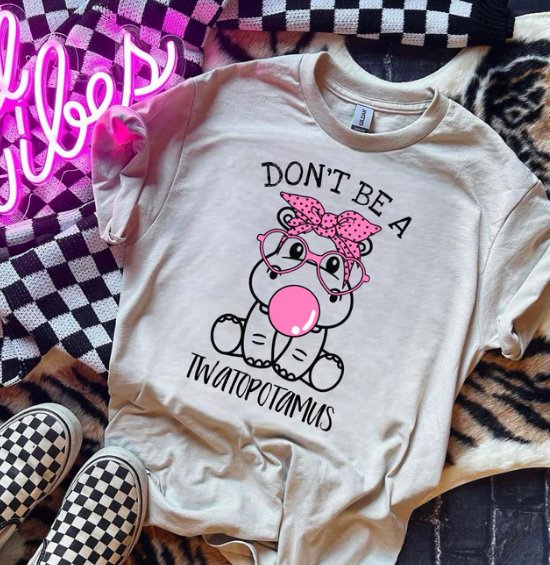 Don't Be A Twatopotamus Graphic Tee - Happily Ever Atchison Shop Co.