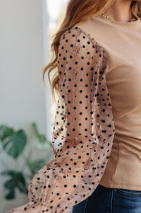 Dots on My Sleeves Blouse - Happily Ever Atchison Shop Co.