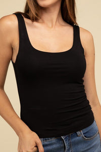 Double Layer Round Neck Tank Top - Happily Ever Atchison Shop Co.